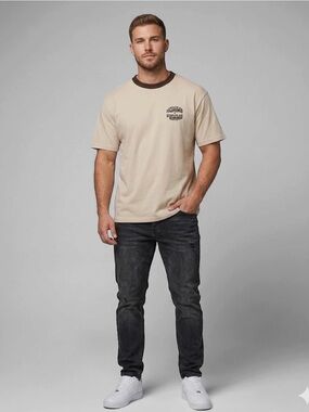 Homme + Femme Logo T-shirt M Tan/Brown NWOT Size  M